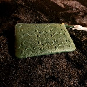 Coach Green wristlet